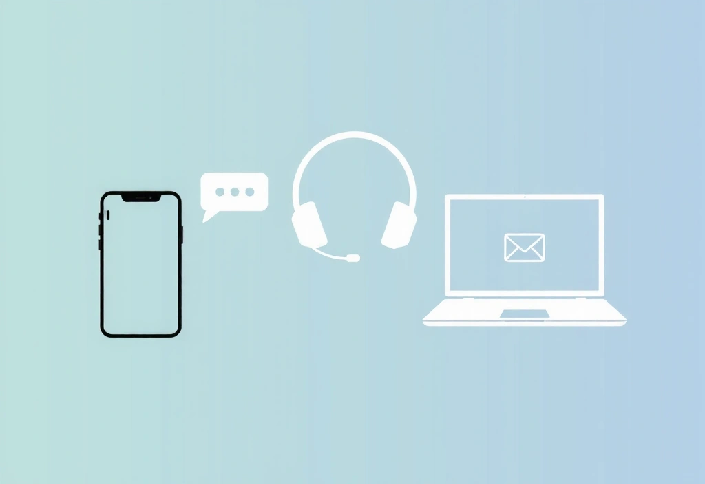 Modern communication tools illustration