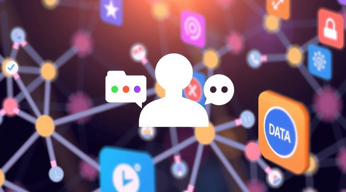 Abstract representation of data flow and user preferences, symbolizing functionality cookies.